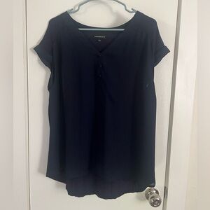 Elegant Navy Blouse by Fortune + Ivy